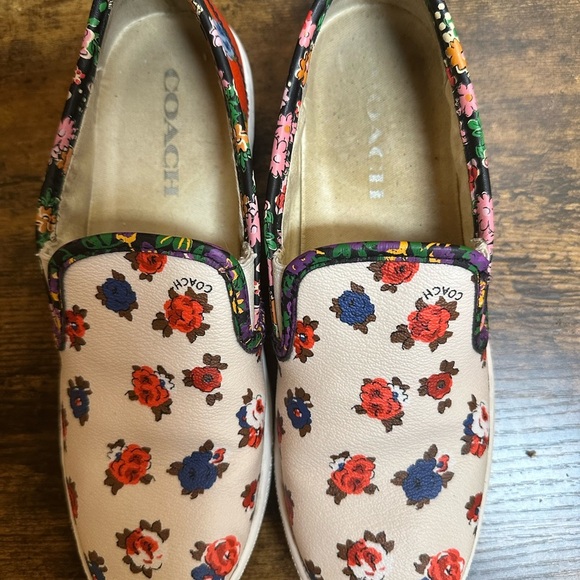 Coach Floral White Slip-On Sneakers 6.5 - Picture 5 of 7